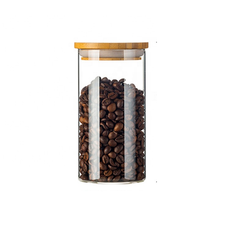 Christmas gifts eco-Friendly cheap glass storage jars with bamboo Lid