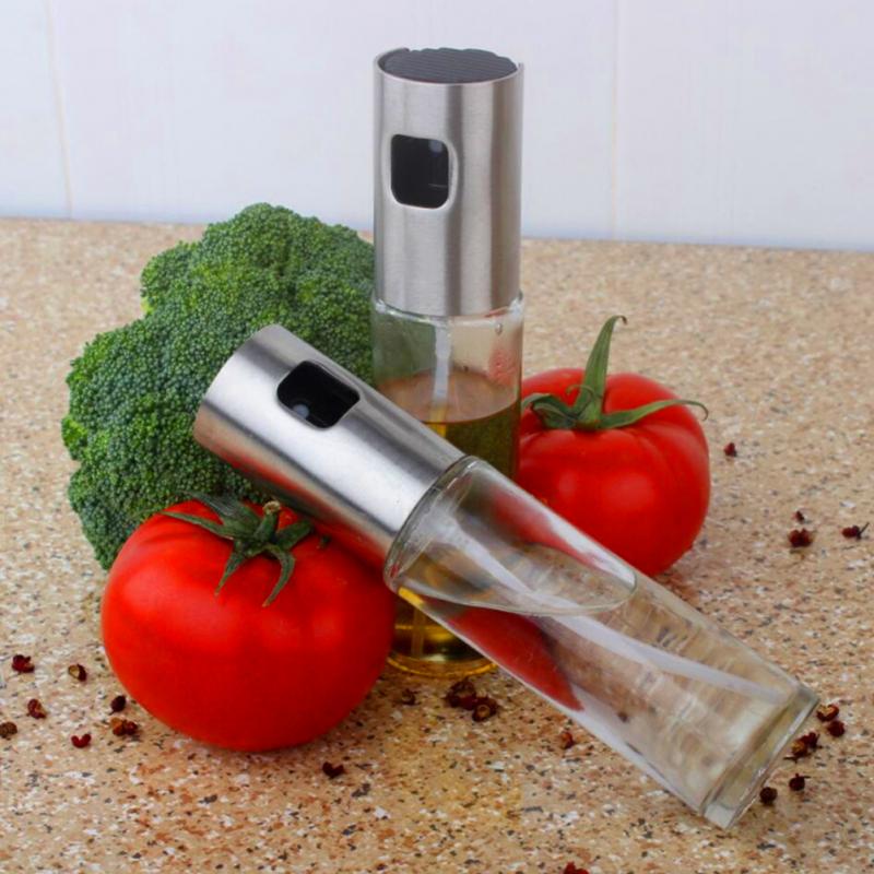 Chrt Portable Kitchen Use Outdoor BBQ Cooking Mister Glass Bottle Oil Grilling Camping Olive Sprayer with Press Dispenser