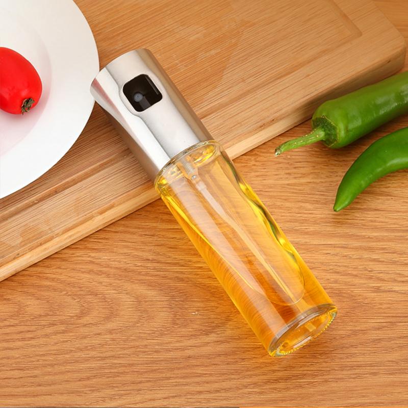 Chrt Portable Kitchen Use Outdoor BBQ Cooking Mister Glass Bottle Oil Grilling Camping Olive Sprayer with Press Dispenser