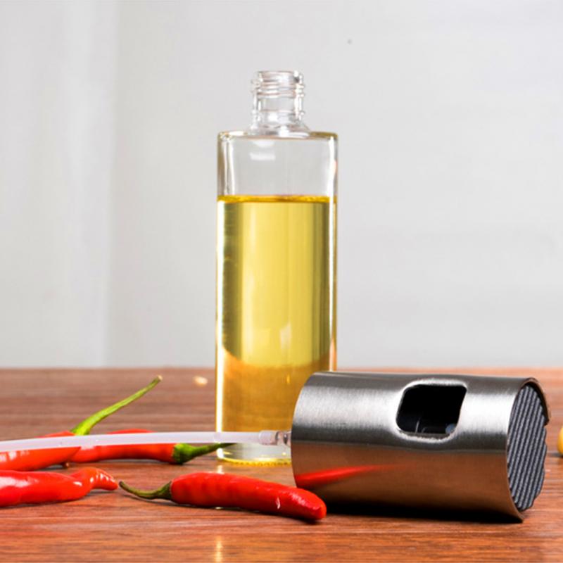 Chrt Portable Kitchen Use Outdoor BBQ Cooking Mister Glass Bottle Oil Grilling Camping Olive Sprayer with Press Dispenser