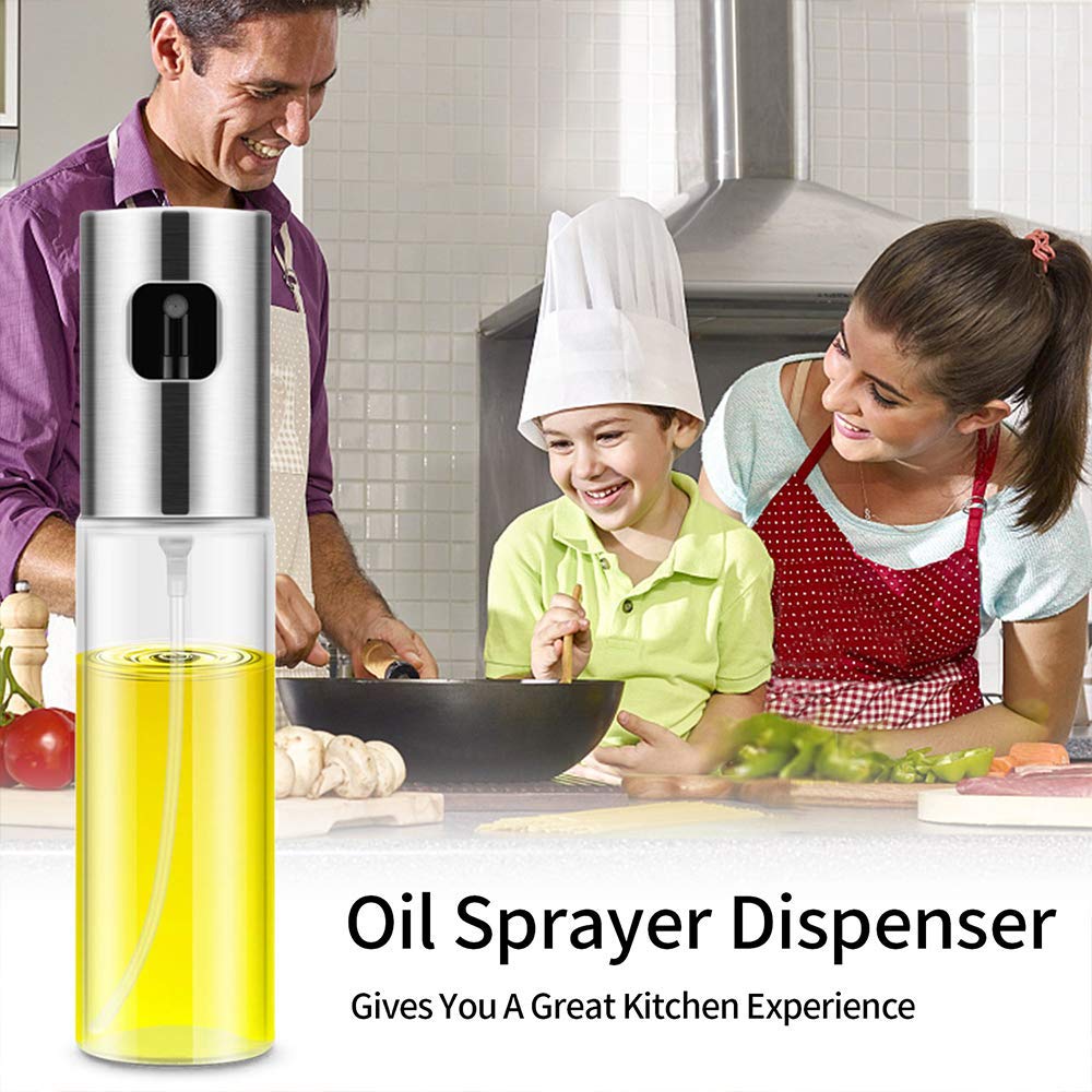 Chrt Portable Kitchen Use Outdoor BBQ Cooking Mister Glass Bottle Oil Grilling Camping Olive Sprayer with Press Dispenser