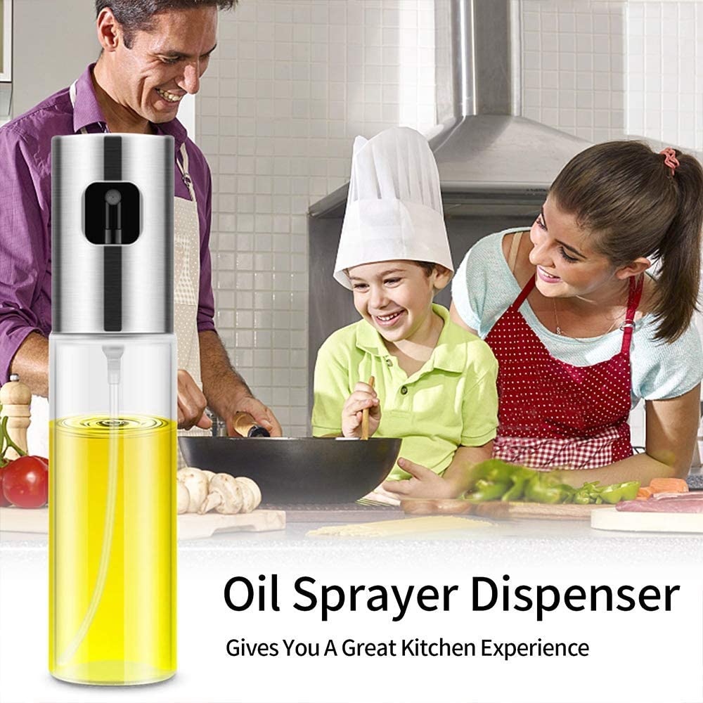 Chrt Portable Kitchen Use Outdoor BBQ Cooking Mister Glass Bottle Oil Grilling Camping Olive Sprayer with Press Dispenser