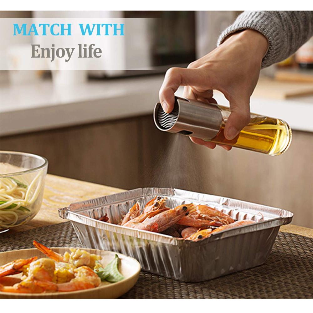 Chrt Portable Kitchen Use Outdoor BBQ Cooking Mister Glass Bottle Oil Grilling Camping Olive Sprayer with Press Dispenser