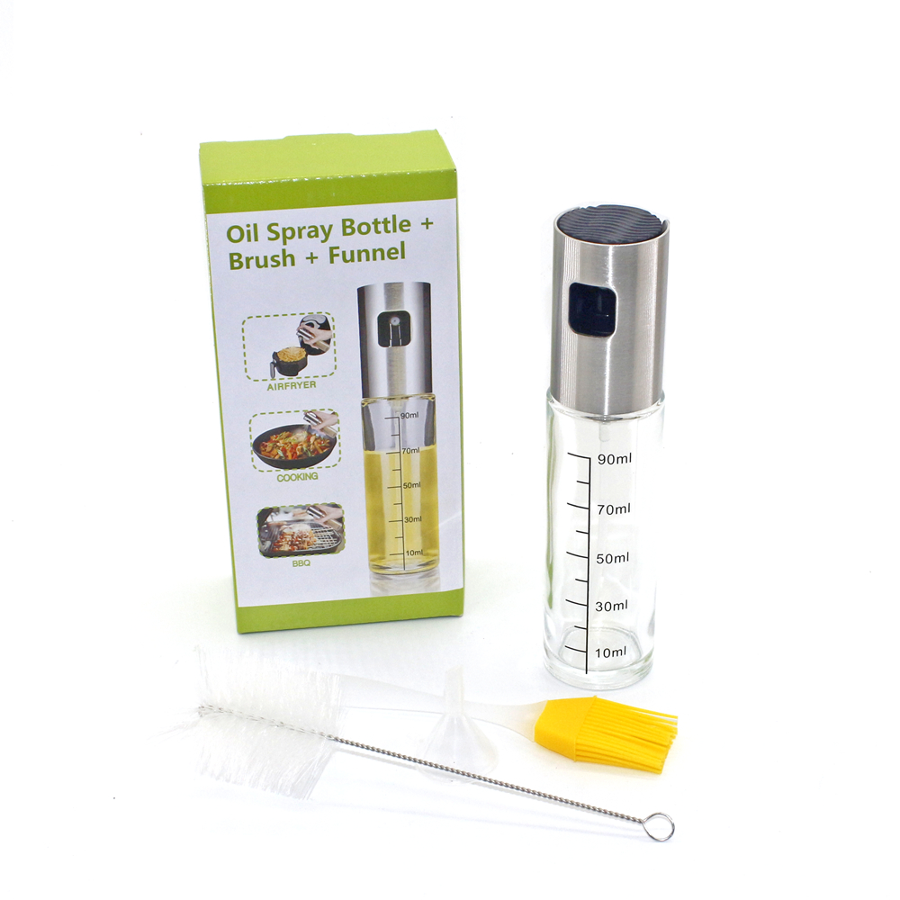 Chrt Refillable Oil Vinegar Spritzer with Oil Spray Bottle for Cooking Salad Grilling Roasting