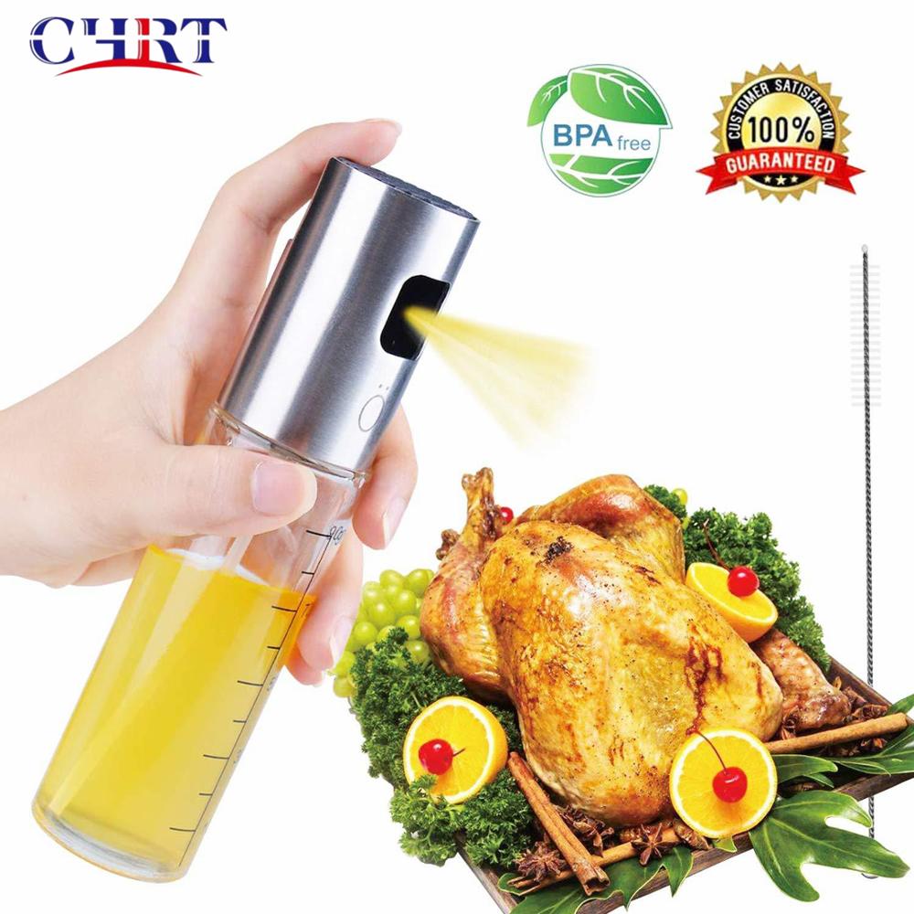 Chrt Wholesale Hot Selling Food Grade Cooking Dispenser Scale Glass Bottle Portable Vinegar Oil Sprayer for Cooking
