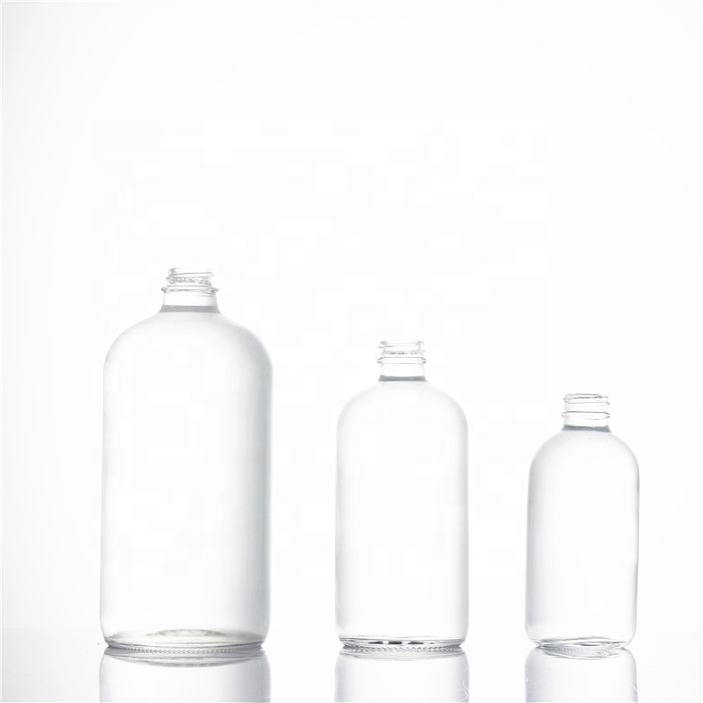 Cider Boston 1000ml Empty Cold Brew Coffee 16oz Round 250ml 500ml Clear Syrup 1 Liter Glass Bottle