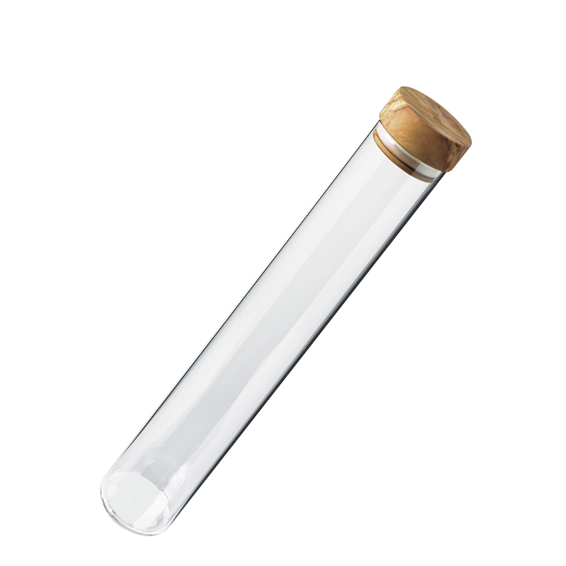 Cigar Paper Cone Glass Pre Roll Pot Blunt Tubes With Wooden Lid