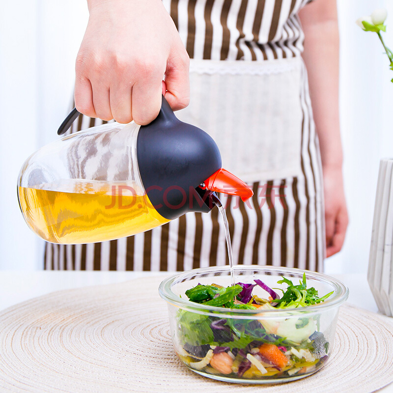 Citylife Kitchen Automatic Opening Cooking Oil Container Oil Vinegar Cruet Glass Olive Oil Dispenser Bottle Container Pot Set