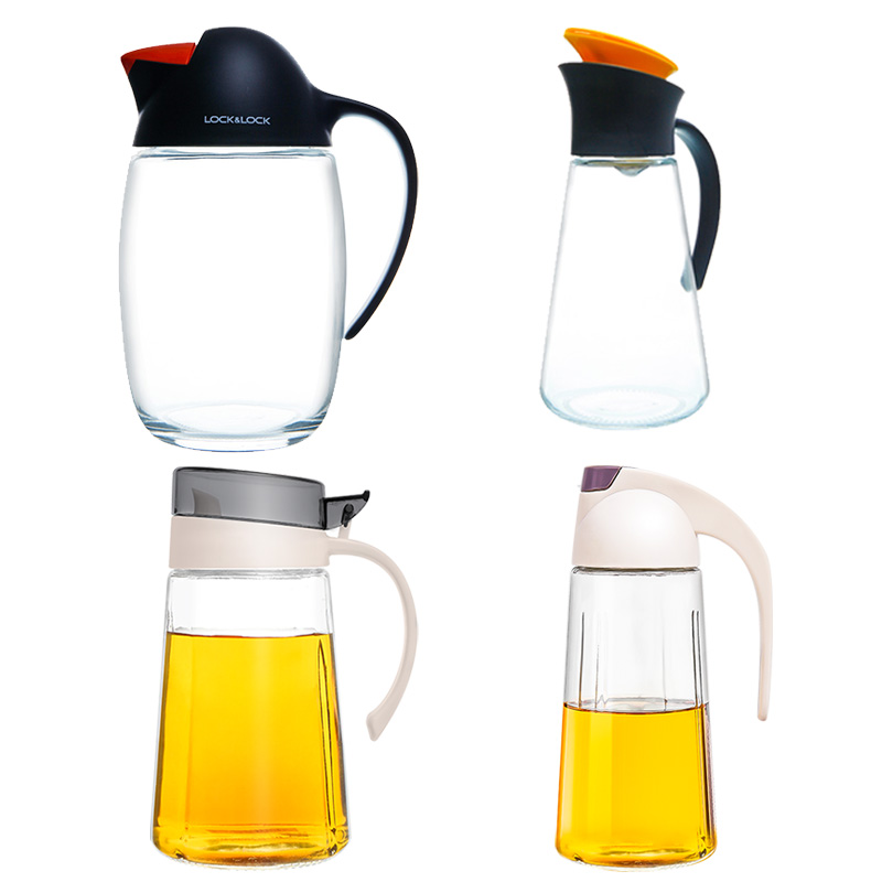 Citylife Kitchen Automatic Opening Cooking Oil Container Oil Vinegar Cruet Glass Olive Oil Dispenser Bottle Container Pot Set
