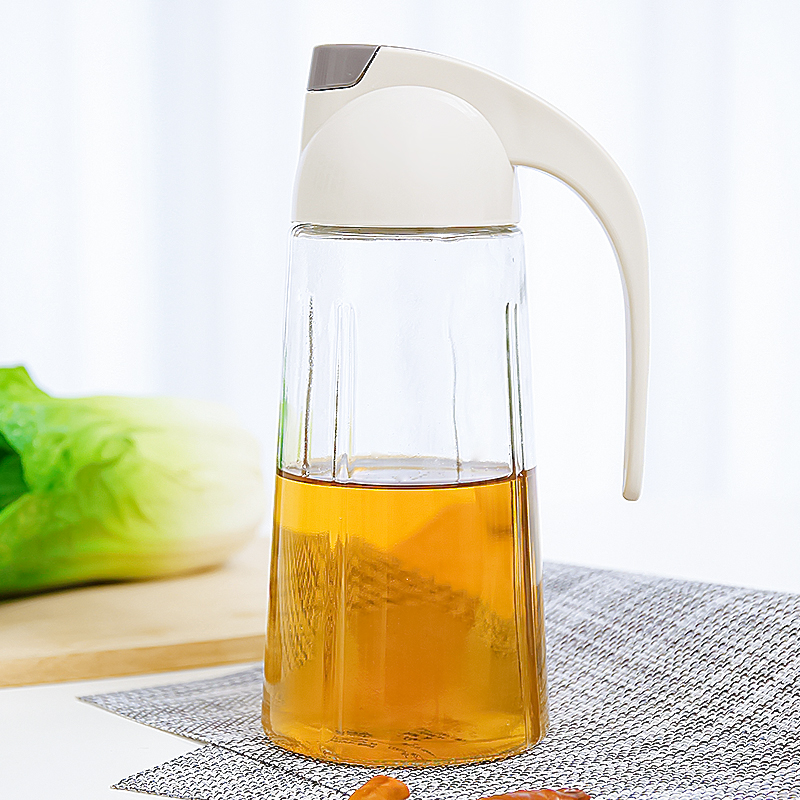 Citylife Kitchen Automatic Opening Cooking Oil Container Oil Vinegar Cruet Glass Olive Oil Dispenser Bottle Container Pot Set