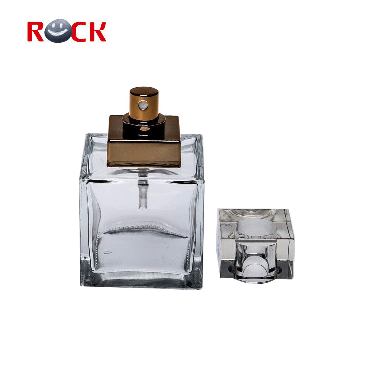 Classic 110ml custom made  square empty glass perfume bottles for sale