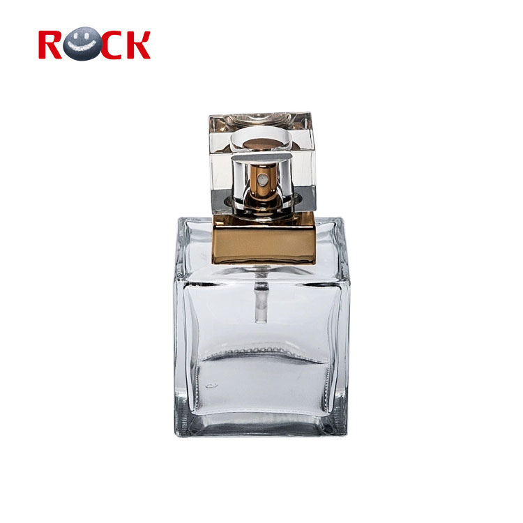 Classic 110ml custom made square empty glass perfume bottles for sale