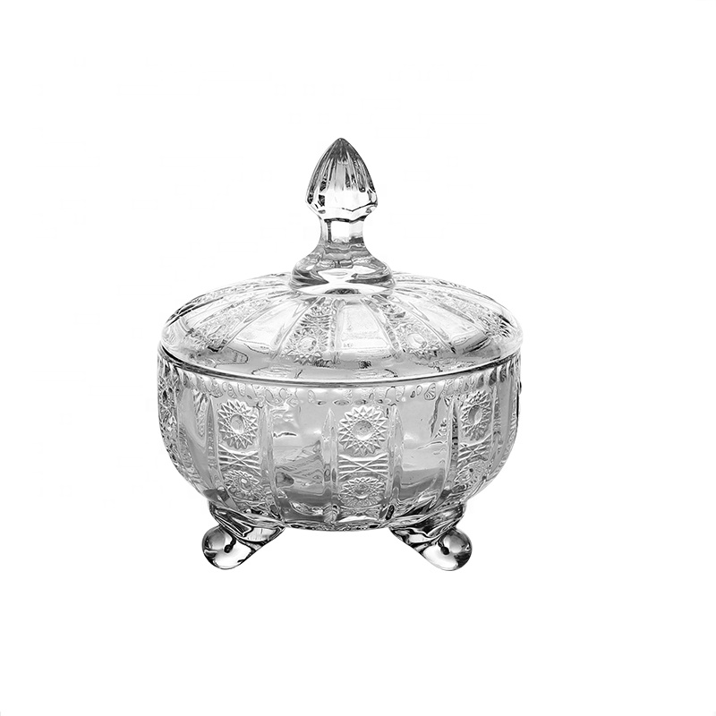 Classic 250ml high quality transparent glass jar for snacks and nuts