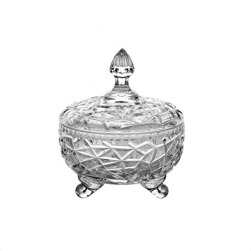 Classic 250ml high quality transparent glass jar for snacks and nuts