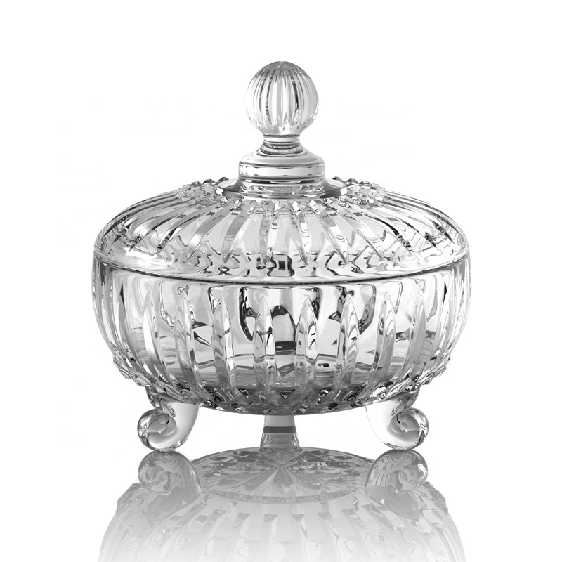 Classic 250ml high quality transparent glass jar for snacks and nuts