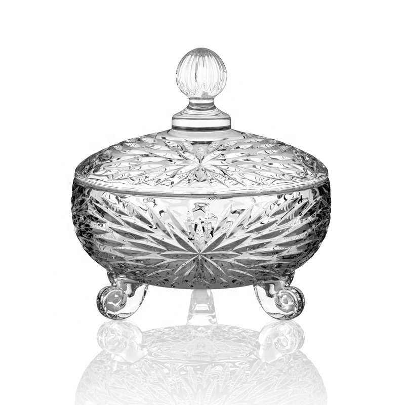 Classic 250ml high quality transparent glass jar for snacks and nuts