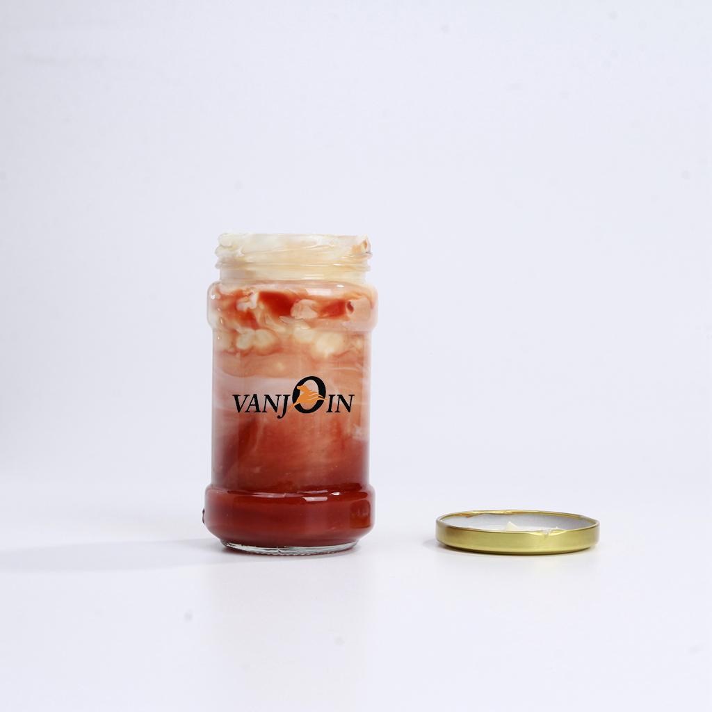 Classic Round Shape Sauce Bottles Jars Food Grade For Juice/Food/Honey/Sauce Packaging with Metal Lids Customize Logo Available