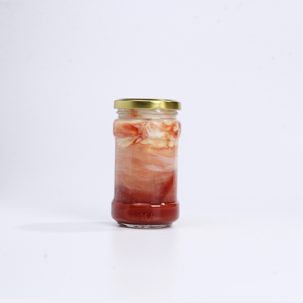 Classic Round Shape Sauce Bottles Jars Food Grade For Juice/Food/Honey/Sauce Packaging with Metal Lids Customize Logo Available