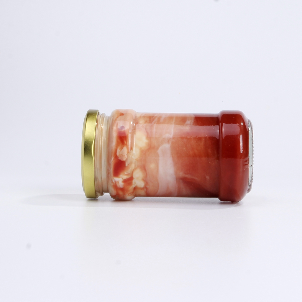 Classic Round Shape Sauce Bottles Jars Food Grade For Juice/Food/Honey/Sauce Packaging with Metal Lids Customize Logo Available