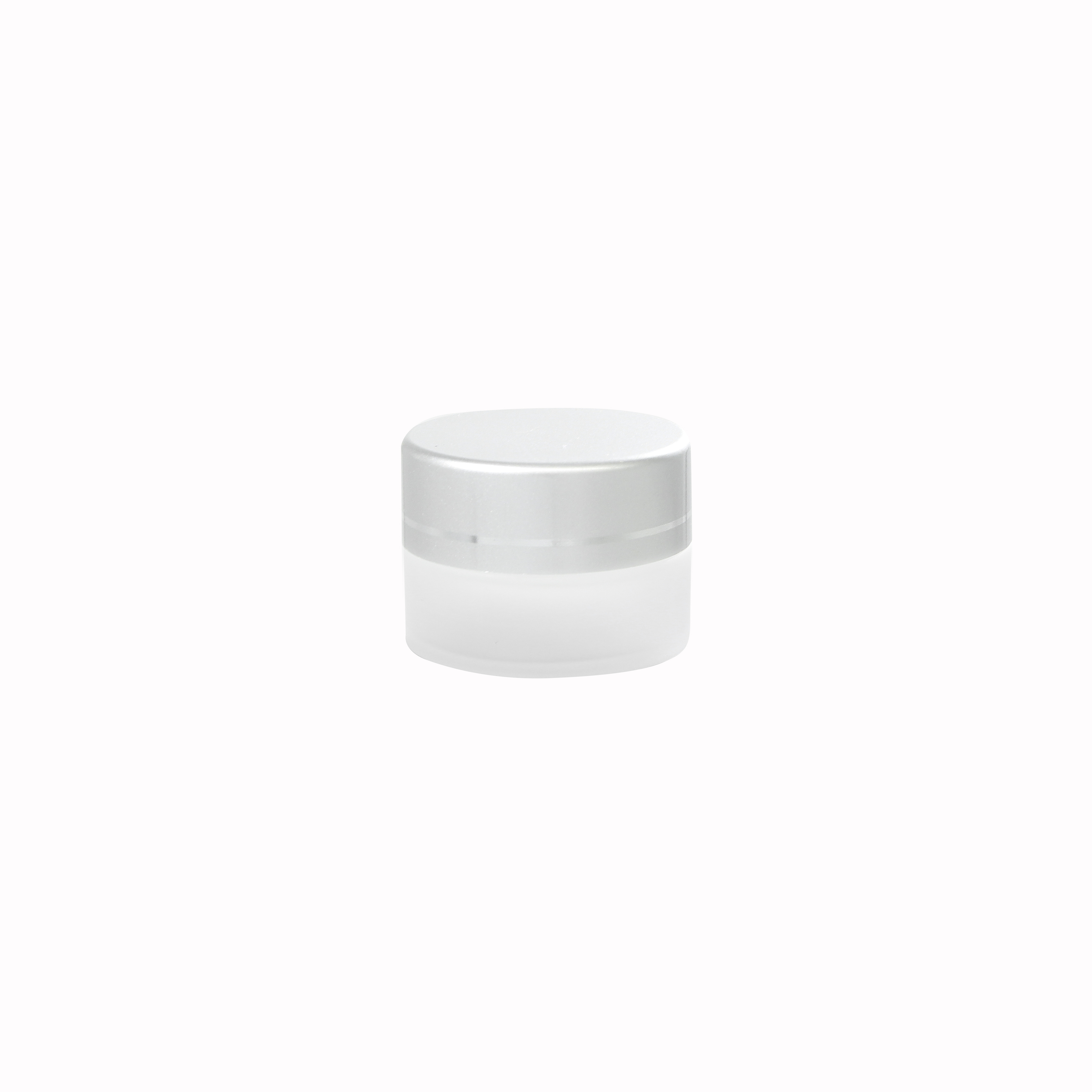 Classic Round Shape with Forst Silver Screw Lids Make Up Glass Jars Design Beauty Cream Jars Specially Packaging Containers