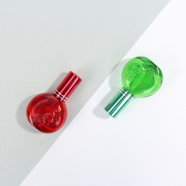Classic Round frasco de vidrio de perfumeria customised refeel colorful 50 ml/ 55 ml/ 100 ml glass pump spray bottles