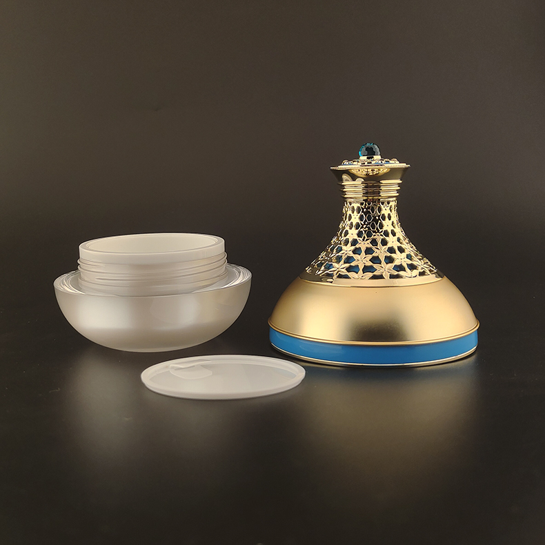 Classic Royal Style Acrylic Cream Jar 50ml for High End Cosmetic Serum