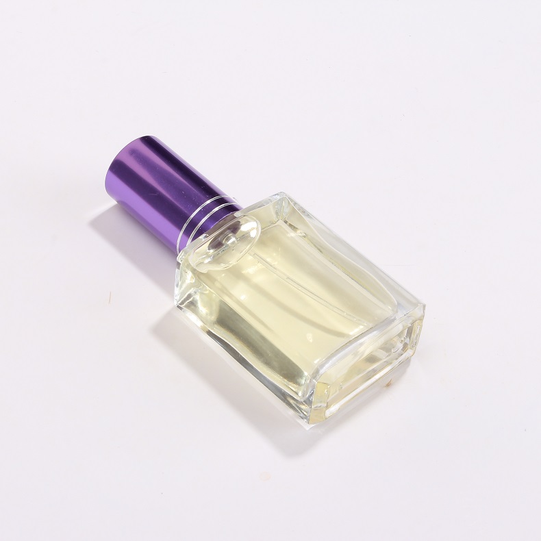 Classic Square frasco de vidrio de perfumeria customised refeel square 50 ml/ 55 ml/ 100 ml glass pump spray bottles