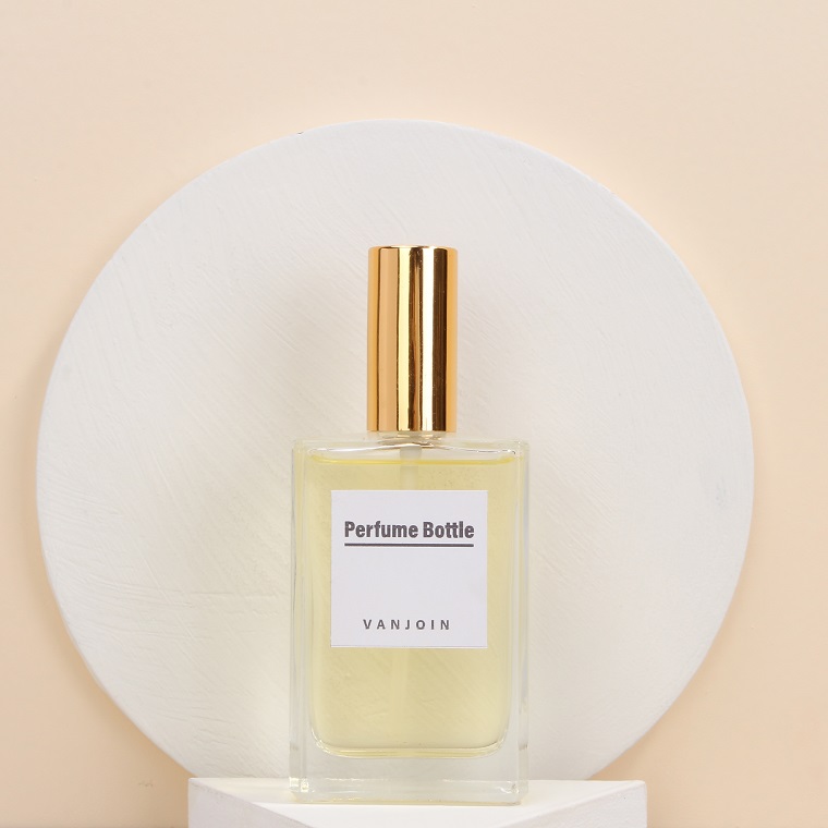 Classic Square frasco de vidrio de perfumeria customised refeel square 50 ml/ 55 ml/ 100 ml glass pump spray bottles