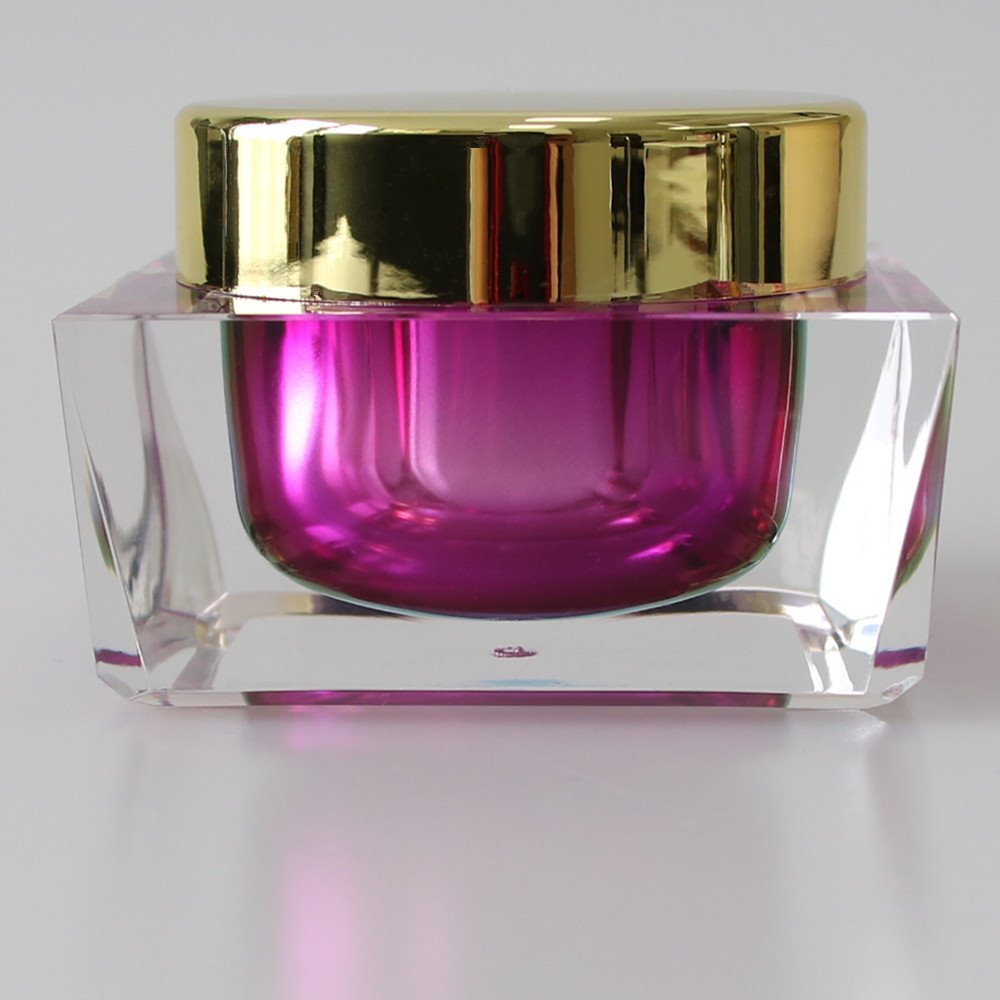 Classic Style Empty Cosmetic 15g 30g 50g Square Acrylic Cream Jar Packaging