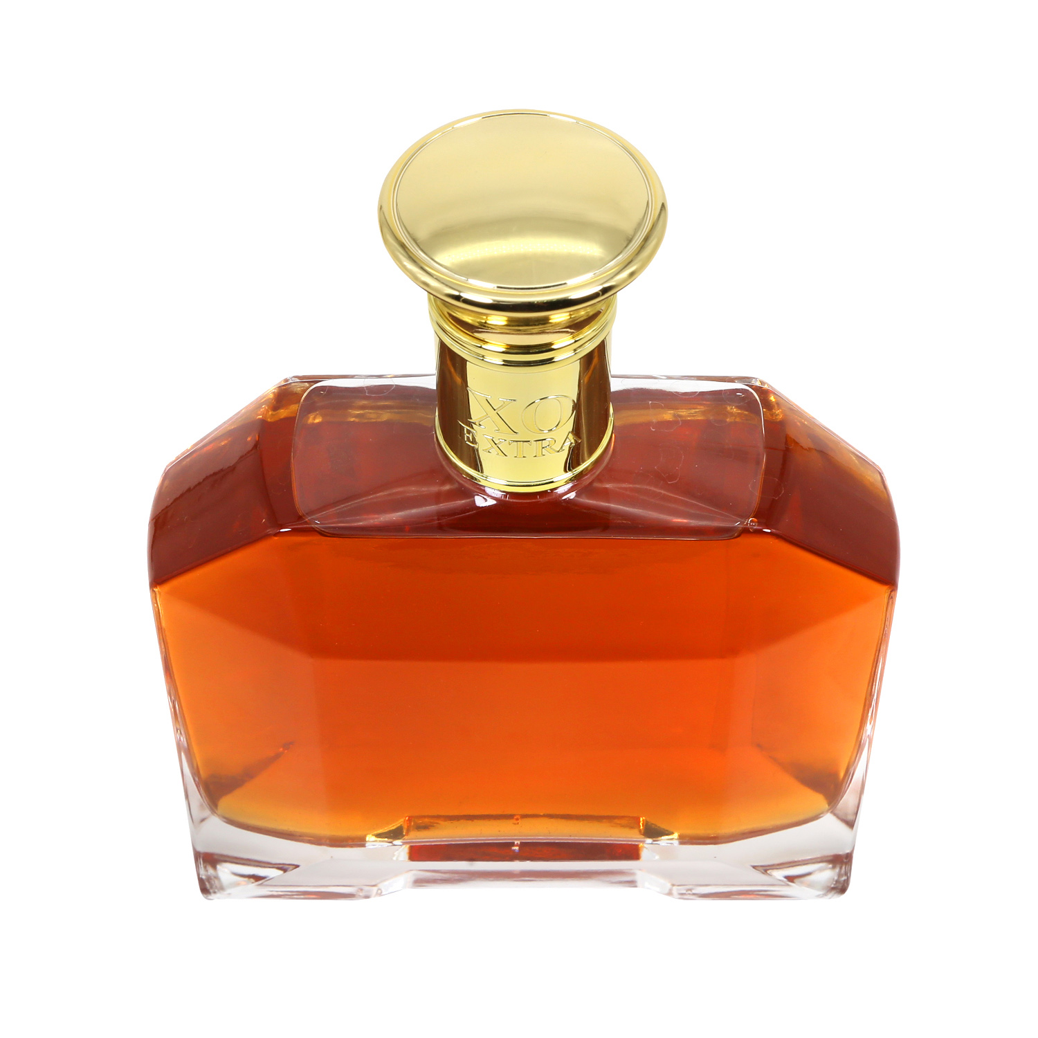 Classic crystal transparency super flint glass spirit bottle with heavy plastic cap