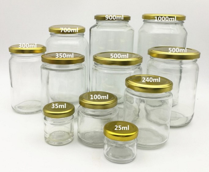 Classic hot sale Empty high end 500ml glass bottles for coconut oil Sri lanka with Metal lid