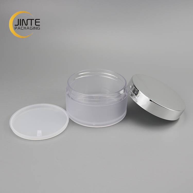 Classic leak proof silver cap jar perfect for storing cosmetic skincare items separately in business trip