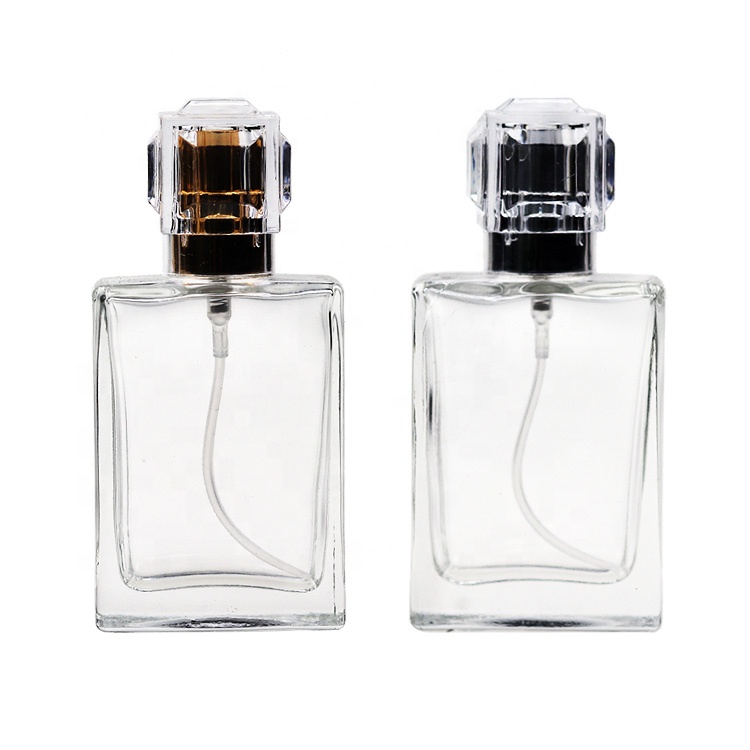 Classical Design Empty Cleared Square Perfume Bottle 30 ml For Women