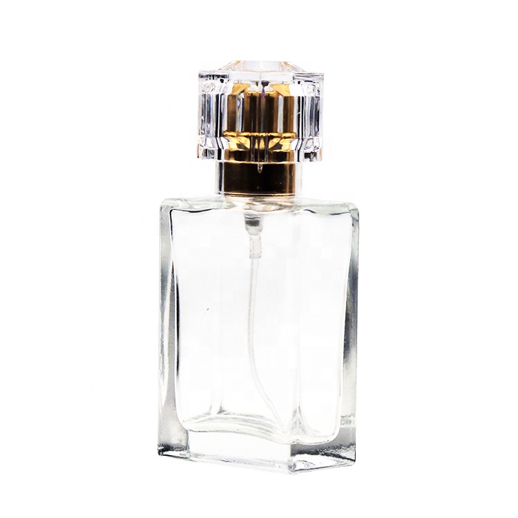 Classical Design Empty Cleared Square Perfume Bottle 30 ml For Women