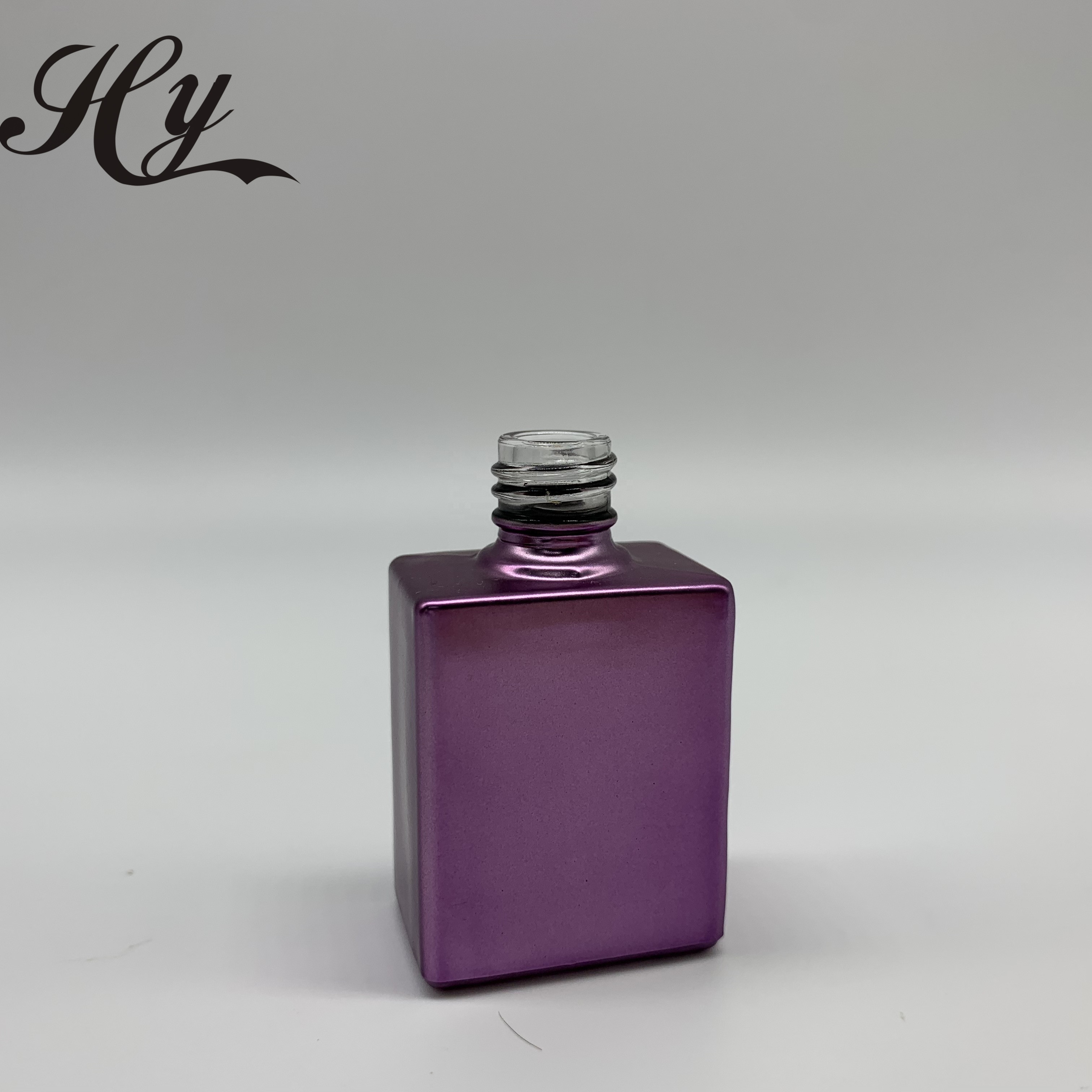Classical Electroplating 15ml empty square nail polish Glass bottle Customizable