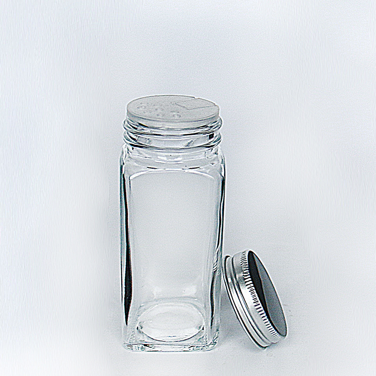 Classical Glass Shaker Jar with Insert 4oz Glass Spice Jar for Pepper