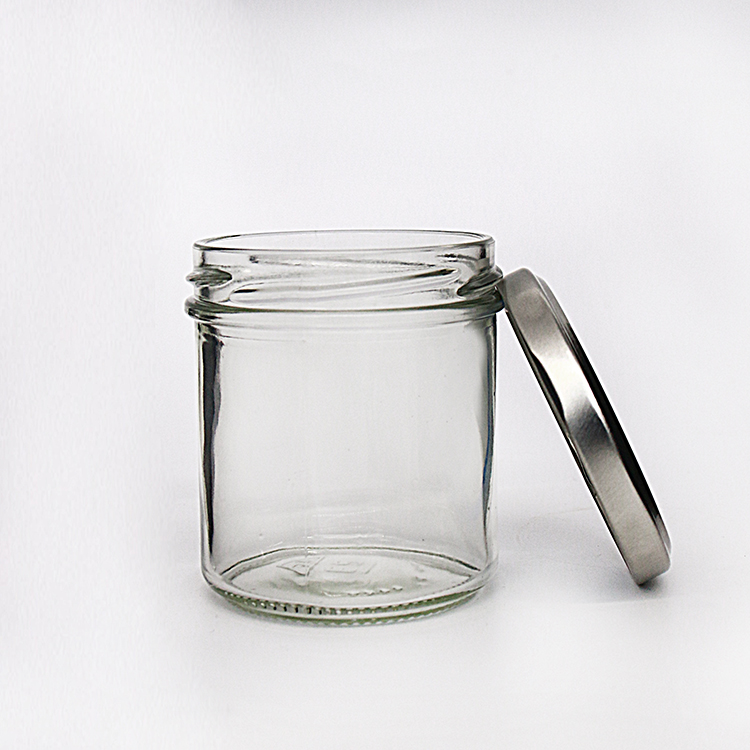 Classical Glass Taper Bottle with 70 TO Lid Glass Jar for Jam