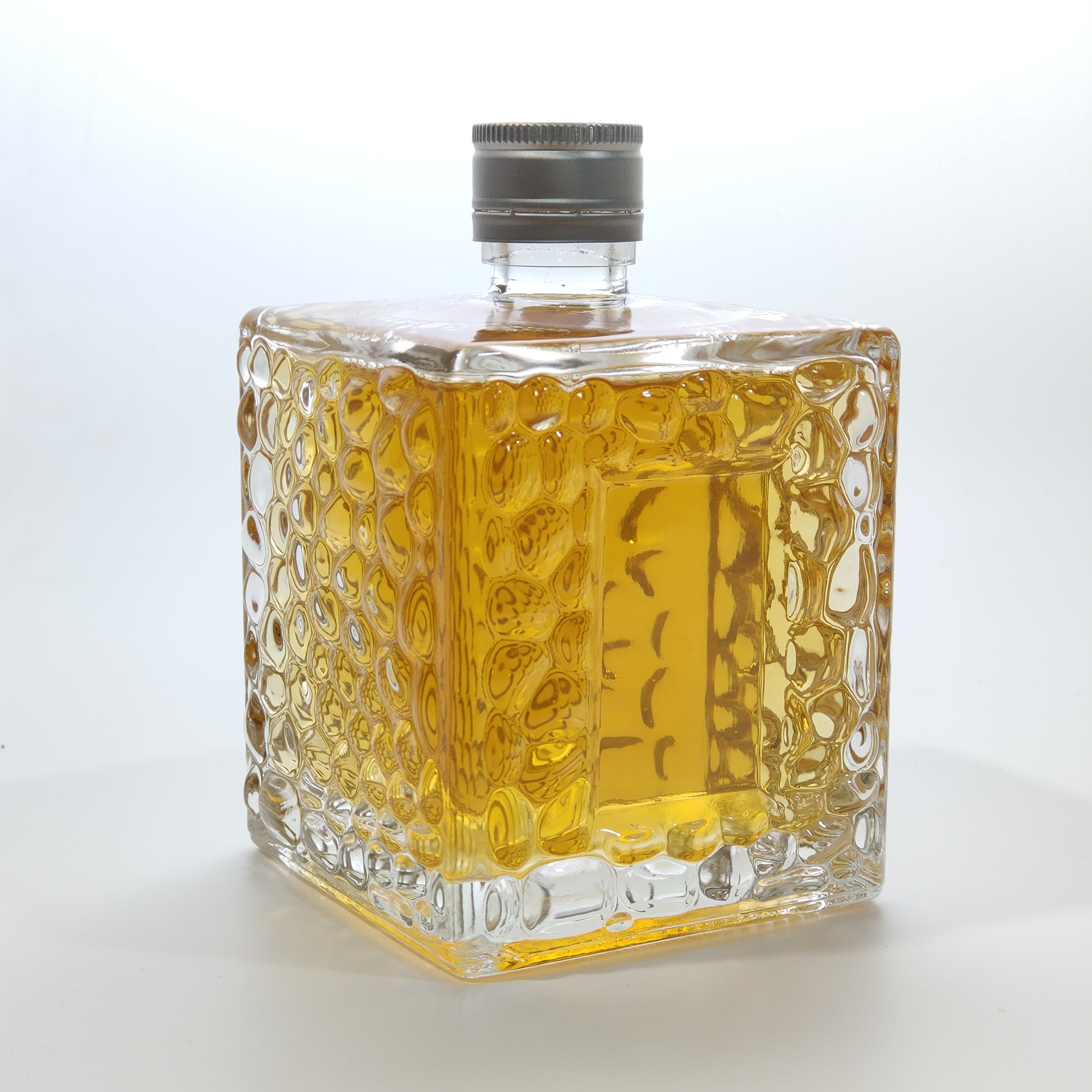 Classical rectangle transparency super flint tequila vodka wiskey liquor 700ml / 1 liter glass bottles with cap cover