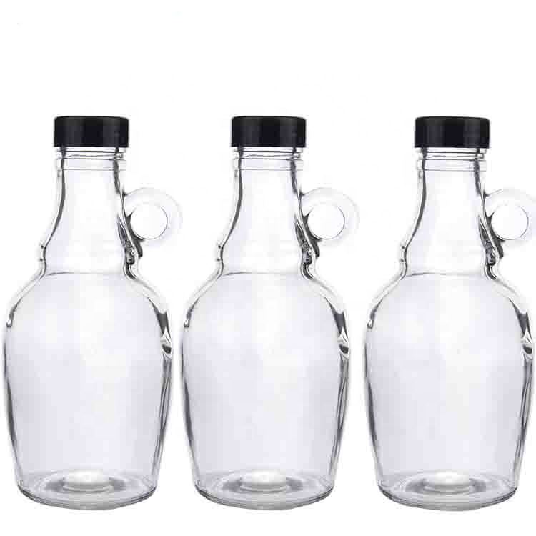 Clear 1 Gallon recycled glass beer growler glass bottle with cap