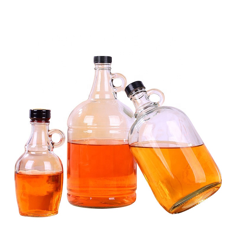 Clear 1 gallon wine bottle with plastic cap for water beer package