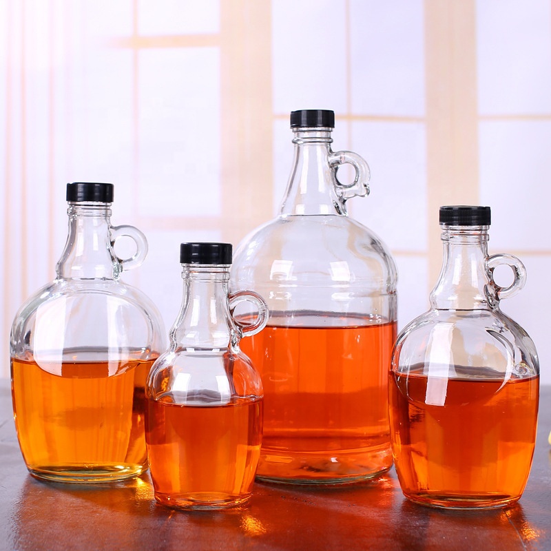 Clear 1 gallon wine bottle with plastic cap for water beer package