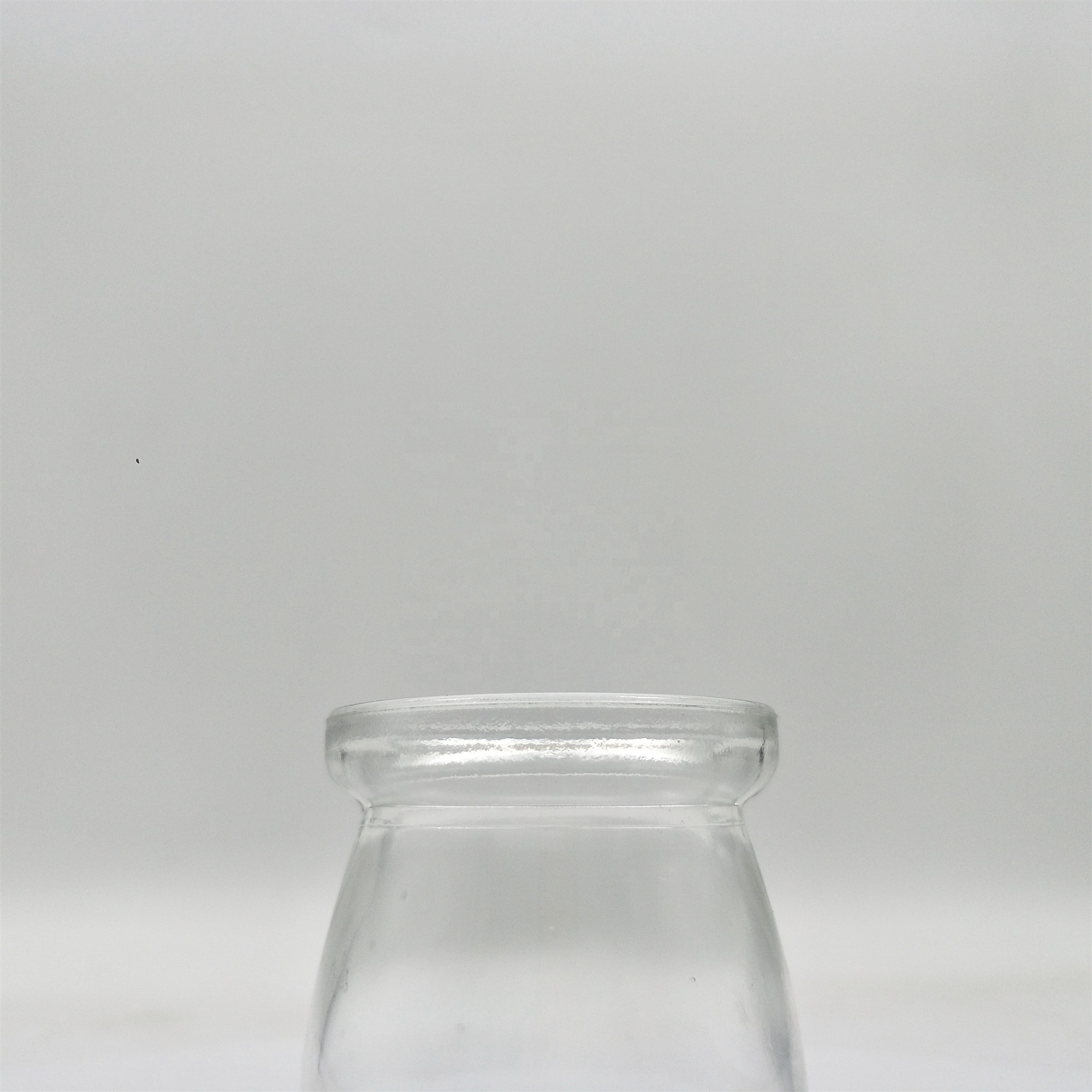 Clear 100ml wide mouth bottle yogurt glass pudding bottle with plastic cap