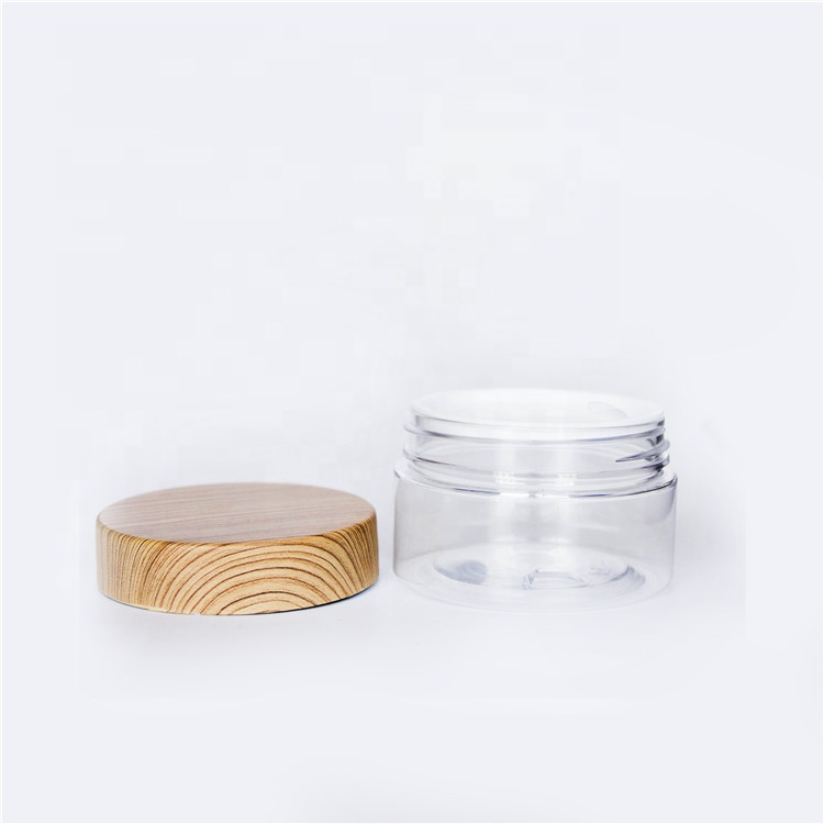 Clear 150G Plastic Wide Mouth Cosmetic Cream Jar With Logo Printing