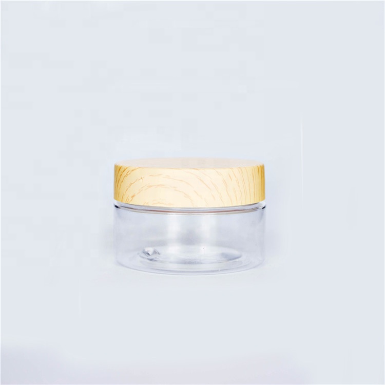 Clear 150G Plastic Wide Mouth Cosmetic Cream Jar With Logo Printing