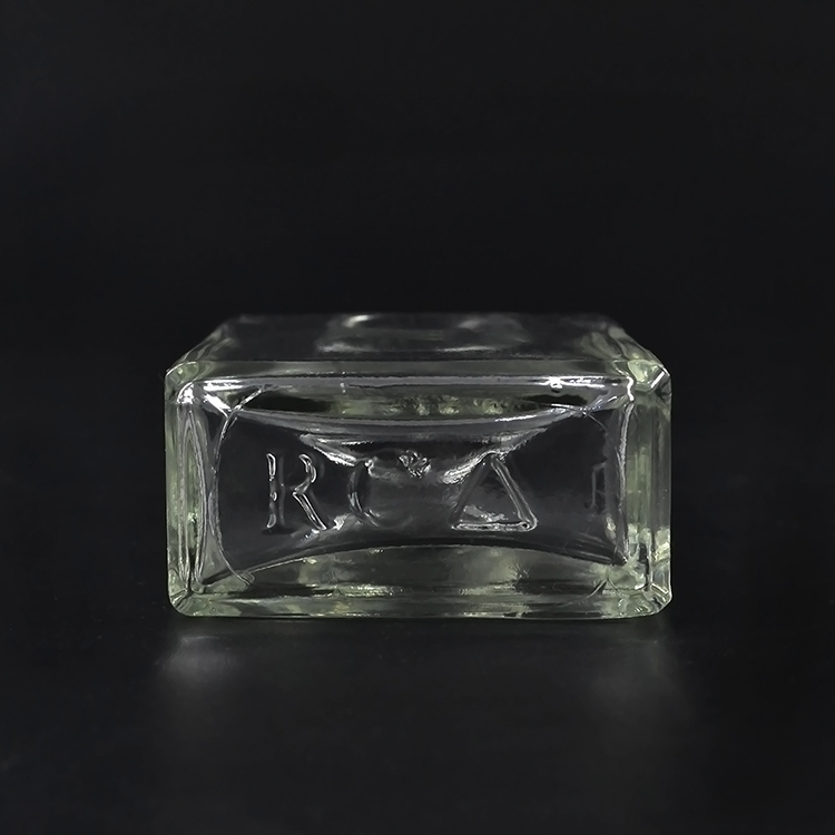 Clear 15ml 30ml 50ml 100ml perfume rectangular square glass bottle with lotion pump cap
