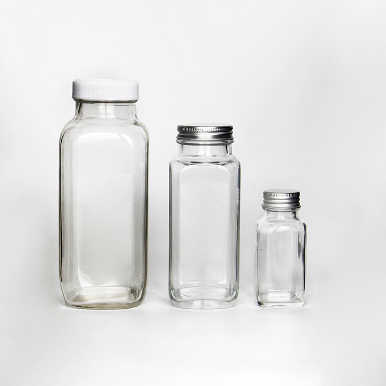 Clear 16oz 500ml Cold Brew coffee Bottles Square Juice Beverage smoothies Bottles