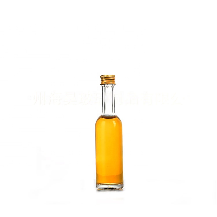 Clear 250ml Glass Alcohol Drink Liquor Wine Whisky Bottle With Screw Lid For Spirits