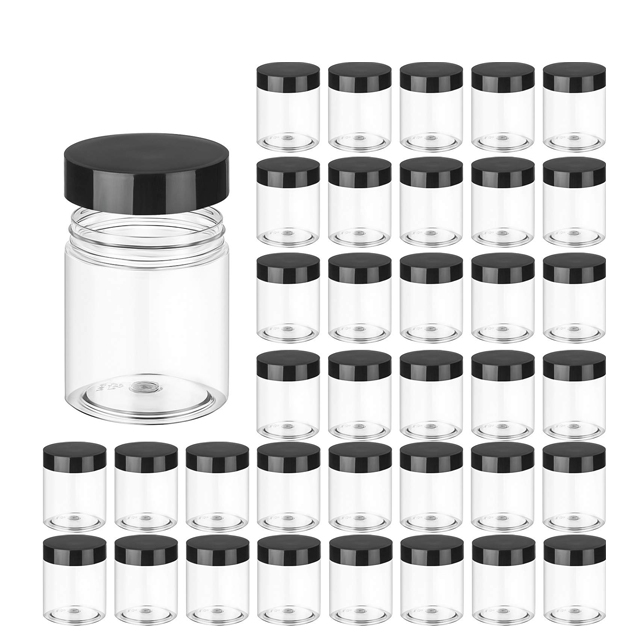 Clear 2oz 4oz 8oz 10oz 12oz 16oz Plastic Beauty Products Foods PET Plastic Jar