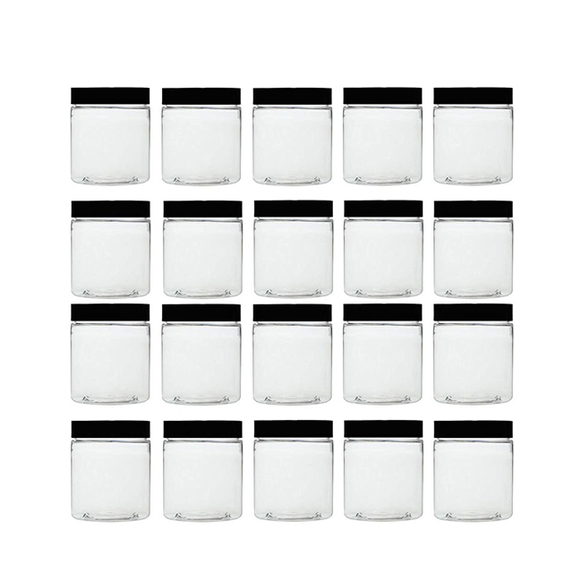 Clear 2oz 4oz 8oz 10oz 12oz 16oz Plastic Beauty Products Foods PET Plastic Jar