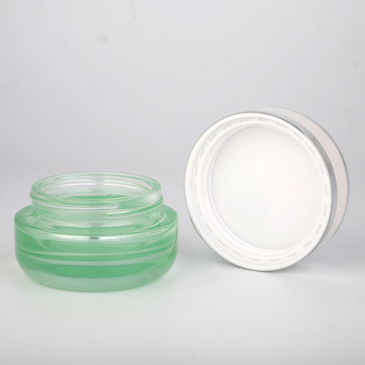 Clear 30g glass Cosmetic jar 50g empty glass round Cosmetic jar